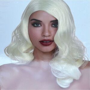 Dreamgirl Hollywood Glamour Blonde Wig Wavy Costume Cosplay 20’s